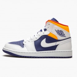 Dámské/Pánské Boty Nike Jordan 1 Mid Royal Blue Laser Orange 554724-131 