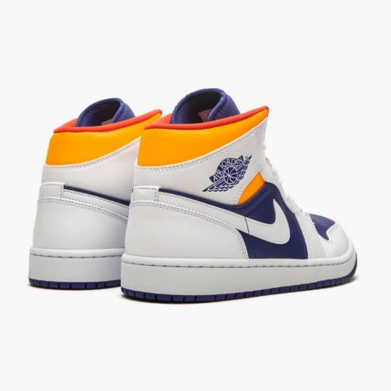 Dámské/Pánské Boty Nike Jordan 1 Mid Royal Blue Laser Orange 554724-131