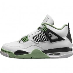 Pánské Boty Nike Jordan 4 Retro White Oil Green Dark Ash AQ9129-103 