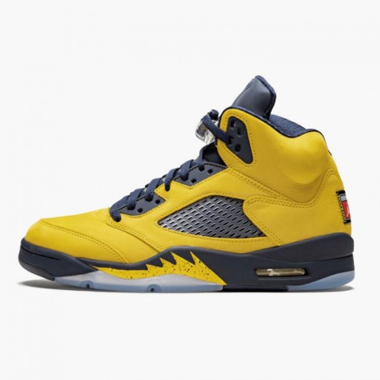 Dámské/Pánské Boty Nike Jordan 5 Retro Michigan 2019 AmarilloCollege Navy CQ9541-704