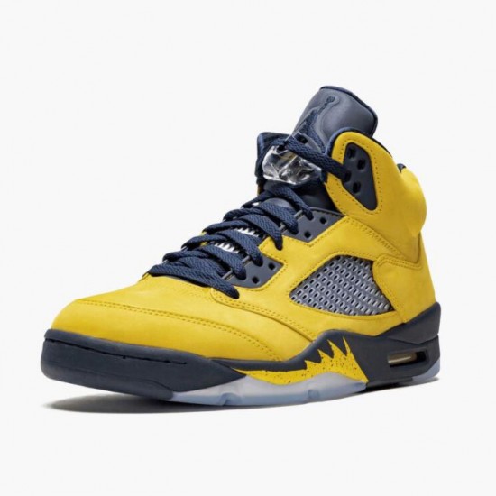 Dámské/Pánské Boty Nike Jordan 5 Retro Michigan 2019 AmarilloCollege Navy CQ9541-704