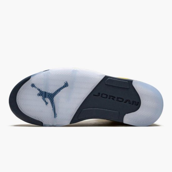 Dámské/Pánské Boty Nike Jordan 5 Retro Michigan 2019 AmarilloCollege Navy CQ9541-704