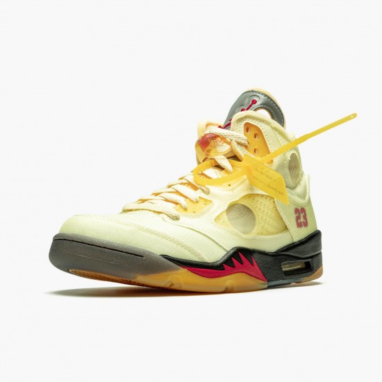 Pánské Nike Off-White x Air Boty Nike Jordan 5 Retro Sail DH8565-100