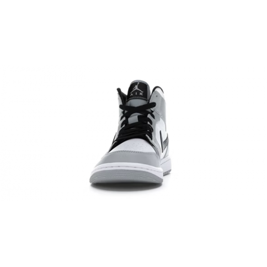 Jordans 1 Mid Light Smoke Gray Gray 554724 092