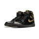 Jordans 1 High Black Metallic Gold Hnědý 555088 032 Boty