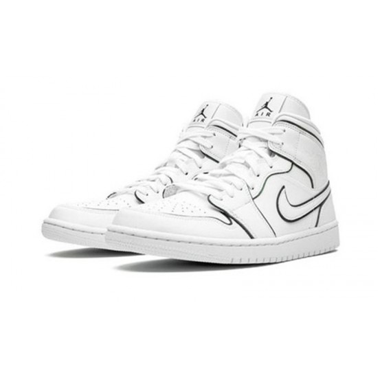 Jordans 1 Mid Iridescent Reflective White bílá CK6587 100 Jordan Boty