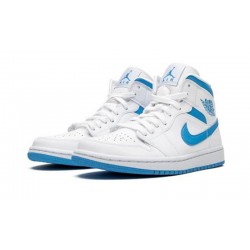 Jordans 1 Mid Sail Light Blue UNIVERSITY BLUE modrý BQ6472 114 Boty