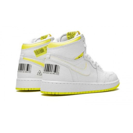 Jordans 1 High First Class Flight WHITE bílá 575441 170 Boty