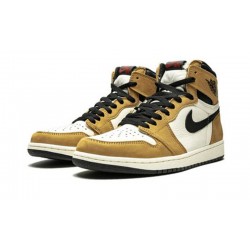 Jordans 1 High Rookie of the Year GOLDEN HARVEST zlato 555088 700 Boty