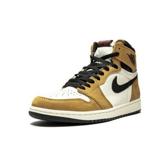 Jordans 1 High Rookie of the Year GOLDEN HARVEST zlato 555088 700 Boty