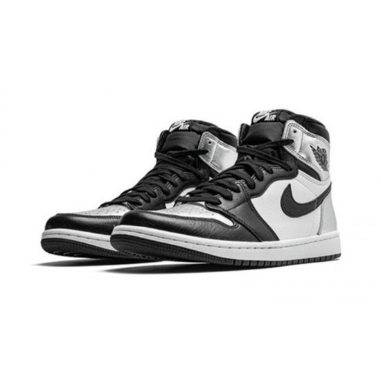 Jordans 1 High Silver Toe BLACK Hnědý CD0461 001 Boty