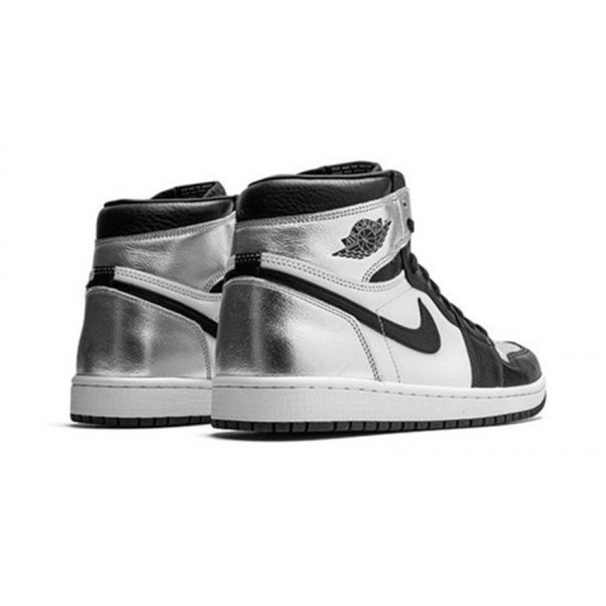 Jordans 1 High Silver Toe BLACK Hnědý CD0461 001 Boty