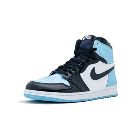 Jordans 1 High UNC Patent Leather OBSIDIAN modrý CD0461 401 Boty