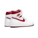 Jordans 1 High Metallic Red WHITE bílá 555088 103 Boty