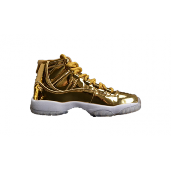 Jordans 11 Metallic Gold White bílá 528895 103 Boty