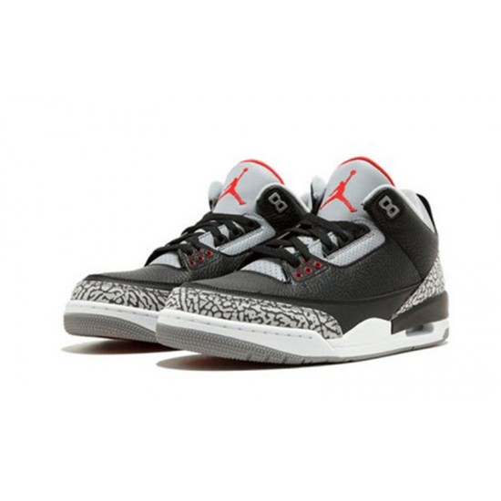 Jordans 3 Black Cement BLACK Hnědý 854262 001 Boty