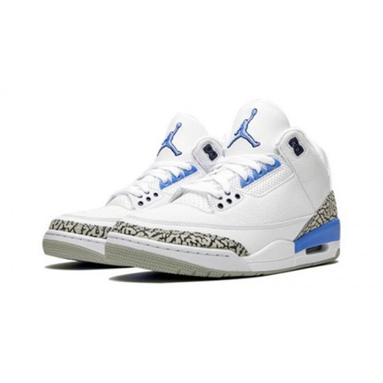 Jordans 3 Retro UNC WHITE bílá CT8532 104 Jordan Boty