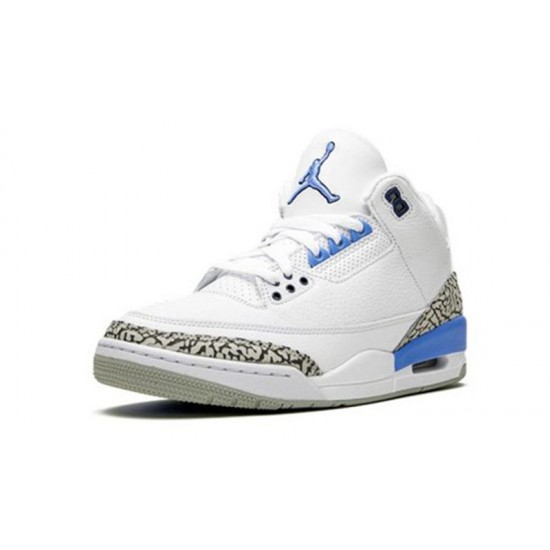 Jordans 3 Retro UNC WHITE bílá CT8532 104 Jordan Boty