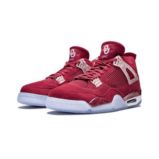 Jordans 4 Retro Oklahoma Sooners TEAM CRIMSON AJ4 904282 Jordan Boty