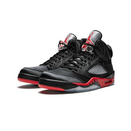 Jordans 5 Satin Bred NOIR Noir 136027 006