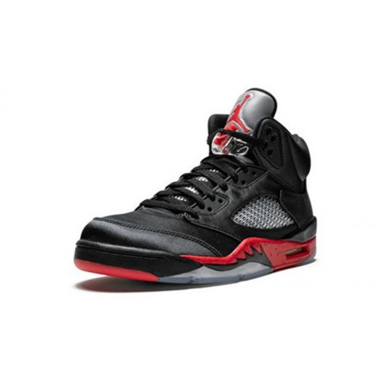 Jordans 5 Satin Bred NOIR Noir 136027 006